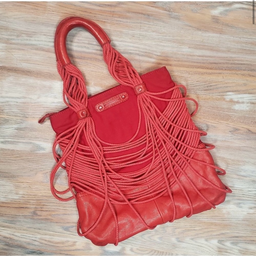 Diesel Purse with Rope Detail in Red